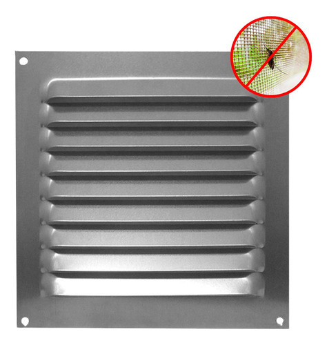 Grade De Ventilação Alumínio Itc 20x20cm Com Tela Motorhouse 0