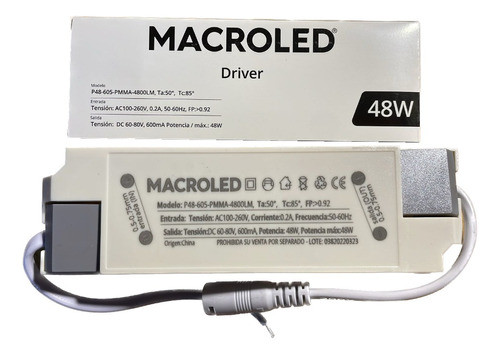 Driver Panel Led 48w Embutir O Aplicar Macroled 1