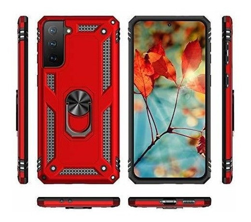 Funda Roja Para Samsung Galaxy S21 Fe  + Protector De Regalo 0