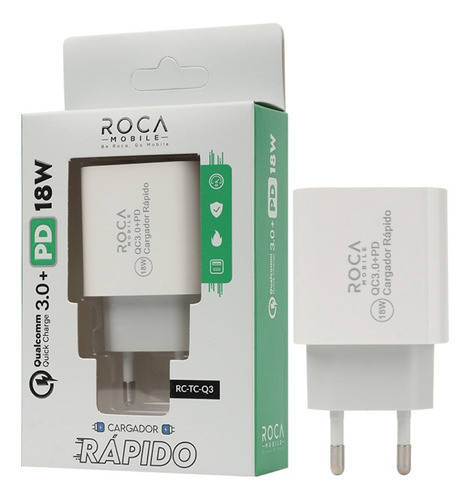 Cargador Rápido Roca 18w Usb Quick Charge 3.0 Sin Cable N Nx 0