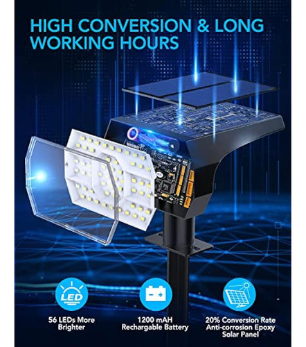Focos Solares Para Exteriores, 56 Luces Led Solares Para Cam 1