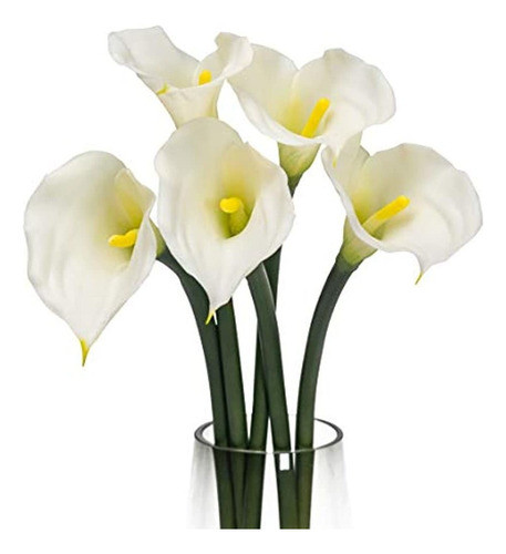 Duyone Artificial Flowers Calla Lilly 25.6'' Large Latex Fak 0