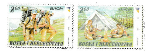 2007 Aniv Movimiento Boy Scouts- Bosnia Herzeg (sellos) Mint 0
