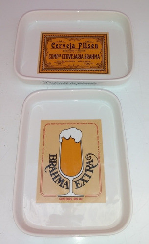 Antiguas Bandejas Picada Cerveza Pilsen Brahama  Precio X 2 0
