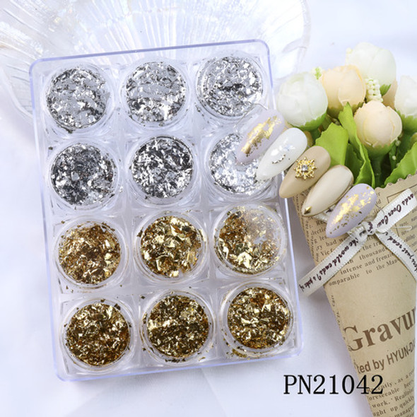 Papel Metalizado Para Uñas Foil Oro Plata X12 1 Papel Metalizado Para Uñas Foil Oro Plata X12 1