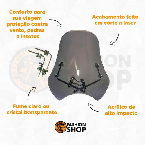 Bolha Harley Davidson V Rod - Cristal  Ferragem Preta 1
