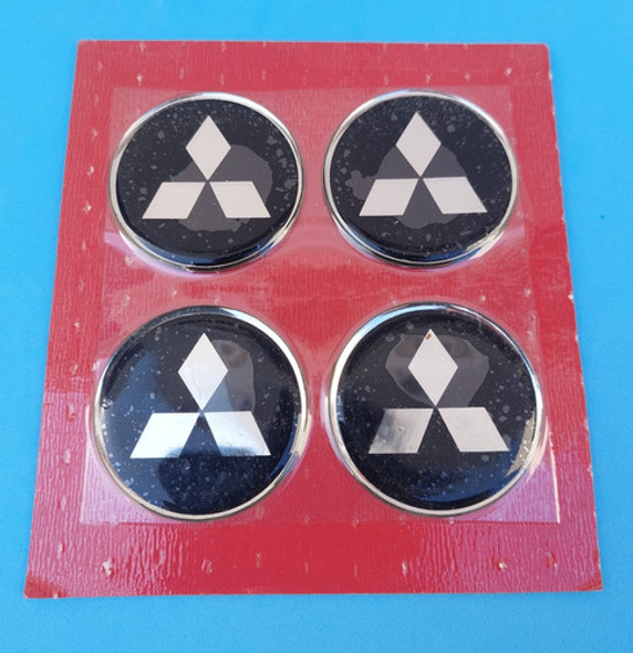 Mitsubishi - Juego Logos Llantas 49 Mm Diámetro X 4 1