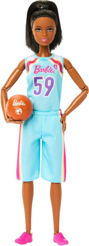 Muñeca Barbie Made To Move Brunette Basketball 0
