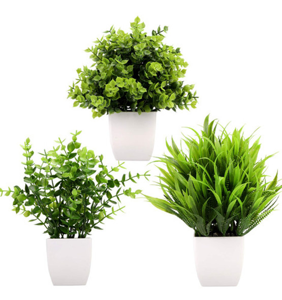 3 Mini Plantas Artificiales 0