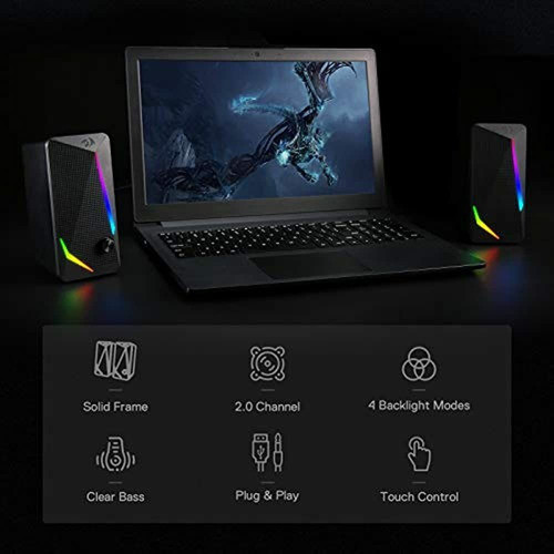 Altavoces De Escritorio Redragon Gs510 Waltz Rgb, Altavoz Es 1