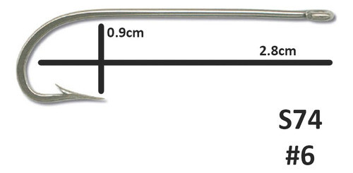 Anzuelo Mustad S74np-dt 34011 #6 15u 1