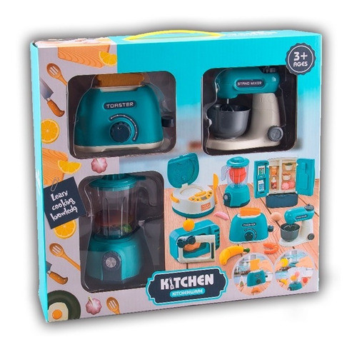 Juego De Cocina Con Accesorios Azul Kitchen Kitchenware 0