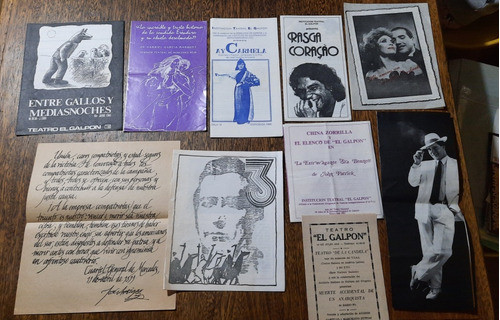 Lote 9 Programas De Teatro El Galpón Años 90 0