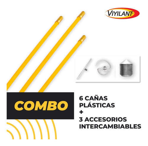 Caña / Fleje Destapa Cañería X 6 U. + 3 Accesorios 1