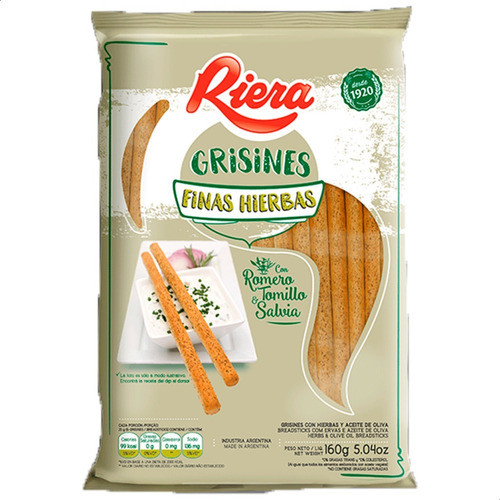 Grisines Riera Con Hierbas Finas Pack X6 - Mejor Precio 1
