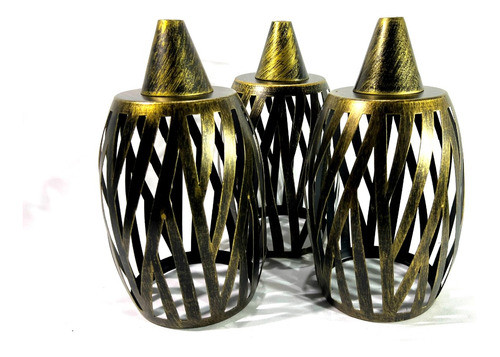 Plafon Luminaria Colgante 3 Artefactos & Base Techo Metal J8 1