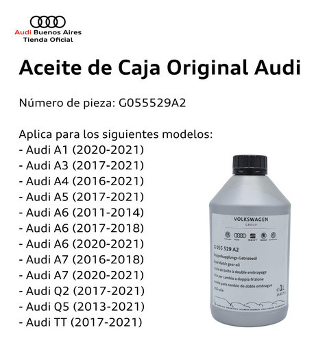 Aceite De Transmisión Caja Automatica Audi G-055-529-a2 1