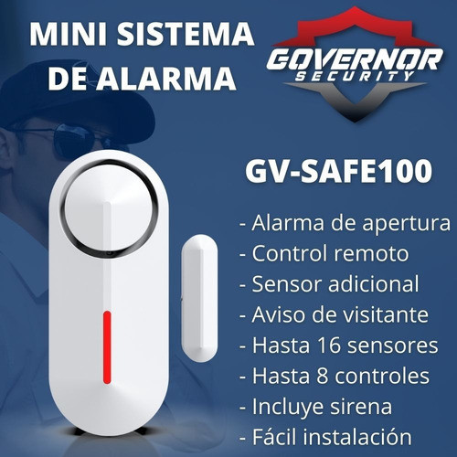 Kit De Mini Alarma Safe-100+ Sensor Vibración Protect+ Pilas 1