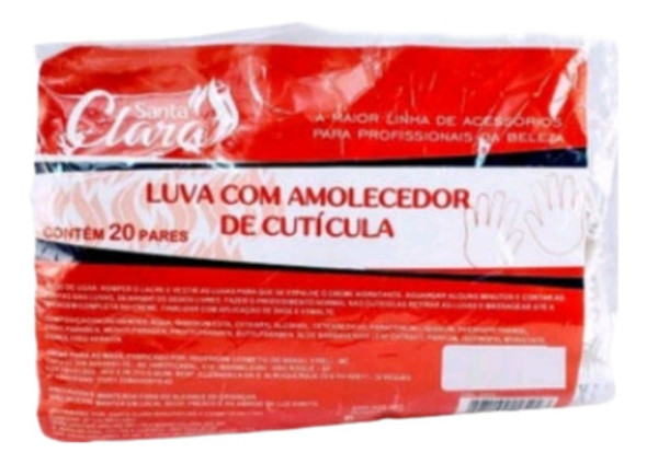 Luvas Santa Clara Com Amolecedor De Cutículas C/20 Pares 0