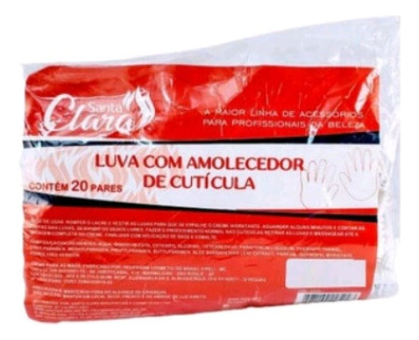 Luvas Santa Clara Com Amolecedor De Cutículas C/20 Pares 1