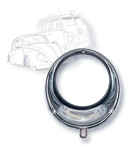 Aro Do Farol Principal Cromado - Fusca 1969 1970 1971 0