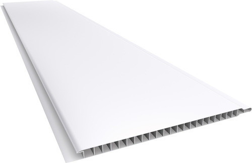 Paquete 10 Tablas De 4 Metros Machimbre Pvc Blanco 200x10mm 0