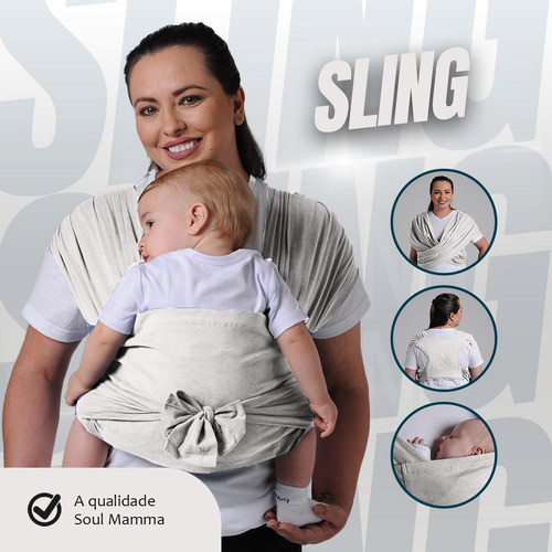Do Mês - Sling Fácil De Vestir Carregador De Bebê E 0
