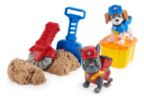 Figura Paw Patrol Rubble Crew Charger Y Wheeler C/ Accesorio 1