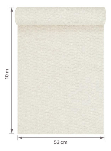 Papel De Parede Vinílico Canhamo Off White 53cmx10m 1