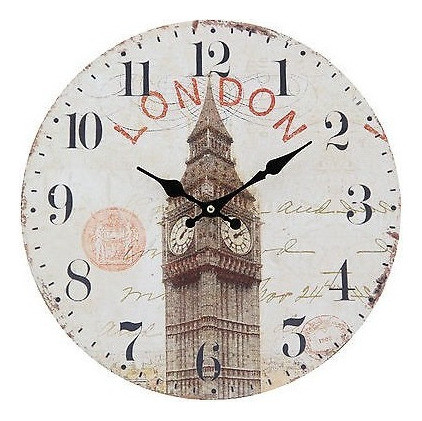 Reloj De Pared Delgada De 30cm Con Londres Big Ben Dibujo Es 1