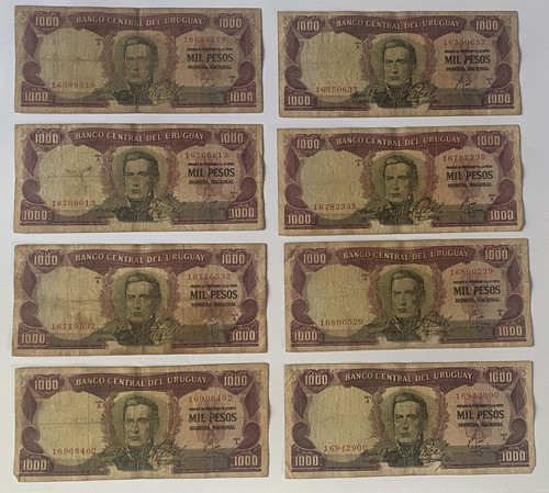 Billete Uruguay 1000 Pesos 1967, 9a9 Rotondaro, Bu23 0