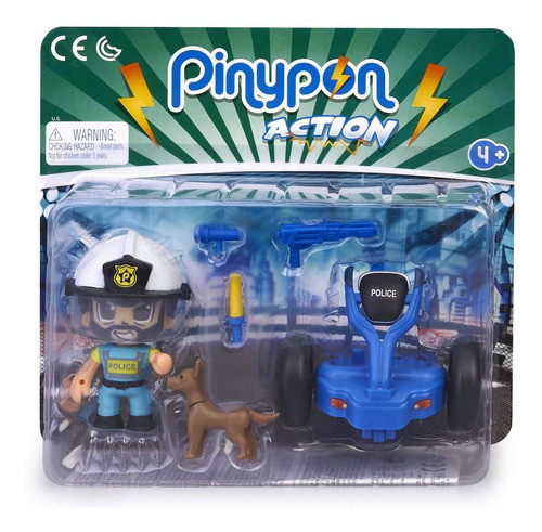 Kit Pinypon Action Policia Segway Mascota + Accesorios Febo 0