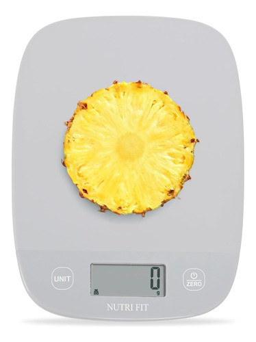 Báscula Digital Nutri Fit De 5kg Gris Para Pérdida De Peso 0