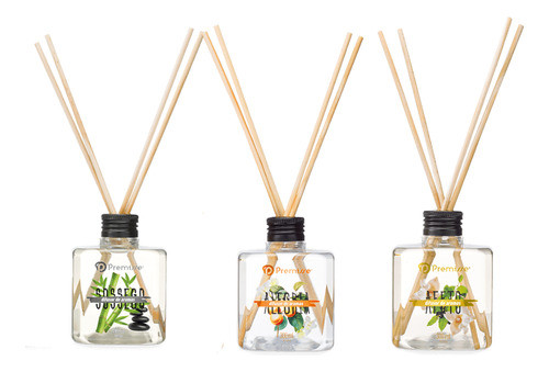3 Difusores Varetas Premisse Alegria, Sossego, Afeto - 300ml 0