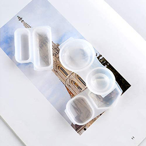 Pacote Com 4 Moldes De Resina De Silicone Para Pingentes, Jo 1