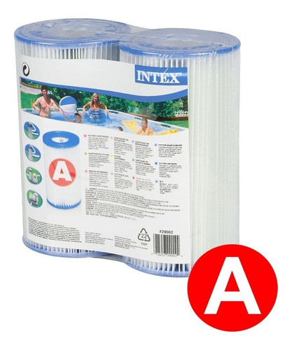 Cartucho Para Bomba Filtrante Intex Tipo A / Pack 2 Unida.- 0