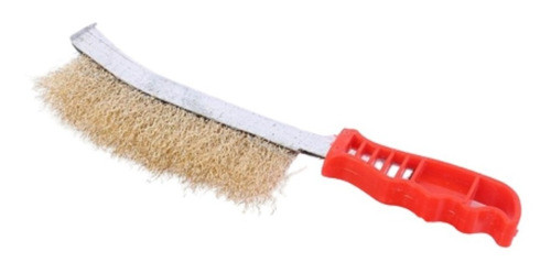 Cepillo De Bronce Curvo Bronceado Con Mango Plástico 1