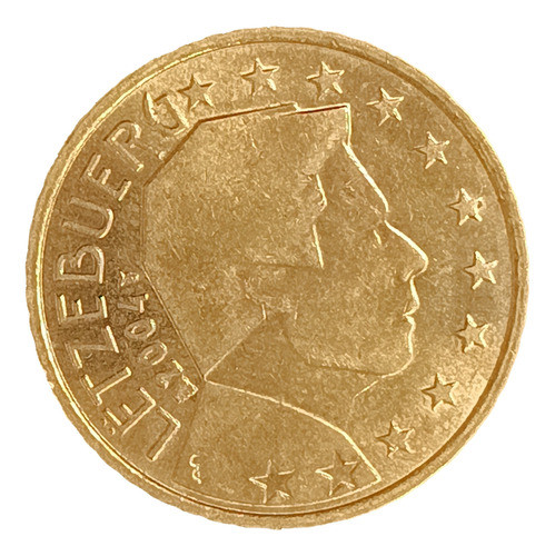 Luxemburgo 50 Cents 2004 Excelente Km 80 Primer Mapa 0