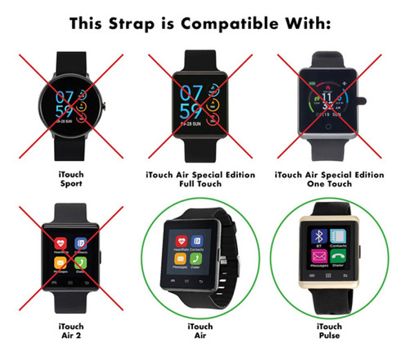 Itouch Air Smartwatch Y Itouch Pulse, Correas De Silicona S. 1