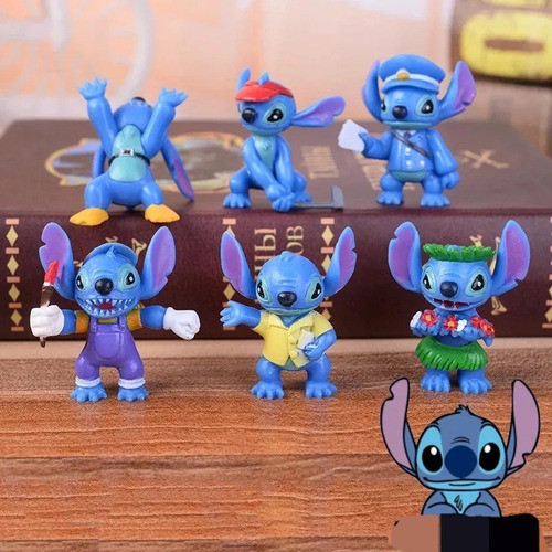 Stitch Set Mini Figuras X 6 Unidades Colección Decoración 1