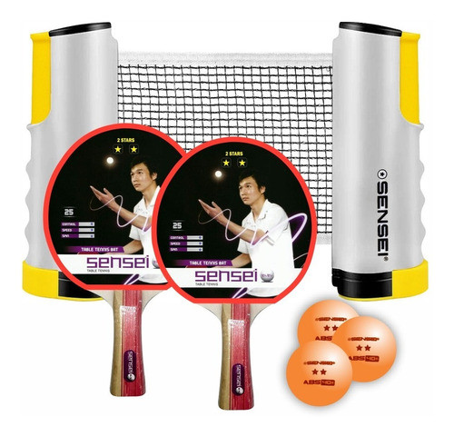 Combo Ping Pong Sensei 2 Estrellas Full Pack | Favio Sport 0