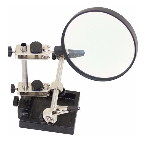 Soporte P/plaqueta Con Lupa Grande 9 Cm Helping Hands Zd-10h 0