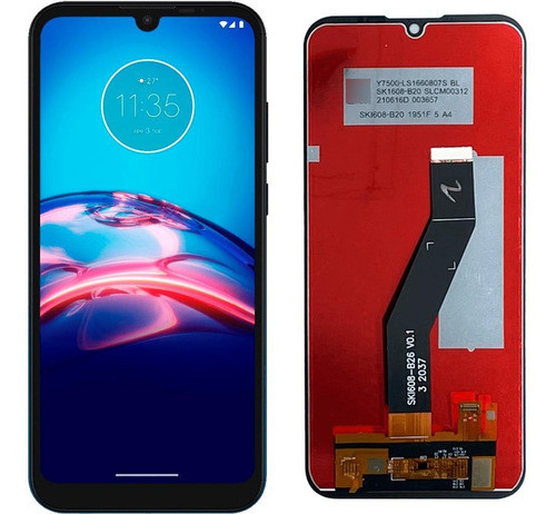 Tela Display Frontal Compatível Moto E6s Xt2053 S/aro+ Cola 0