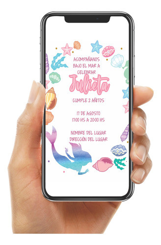 Invitación Digital Prediseñada Bajo El Mar 0