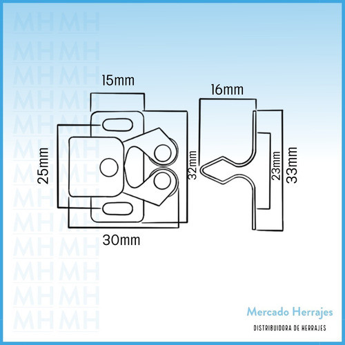 Reten A Rodillo Para Puerta Zincado 1
