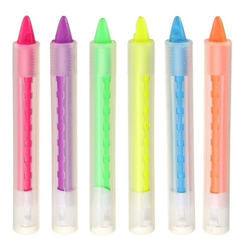 Set Maquillaje Artístico Colores Neon Pintura Cara Disfraz 0