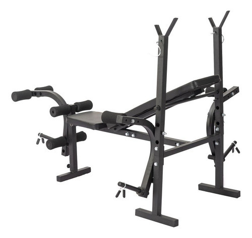 Banco De Pecho Y Piernas Plegable Completo Para Pesas Wtc 1
