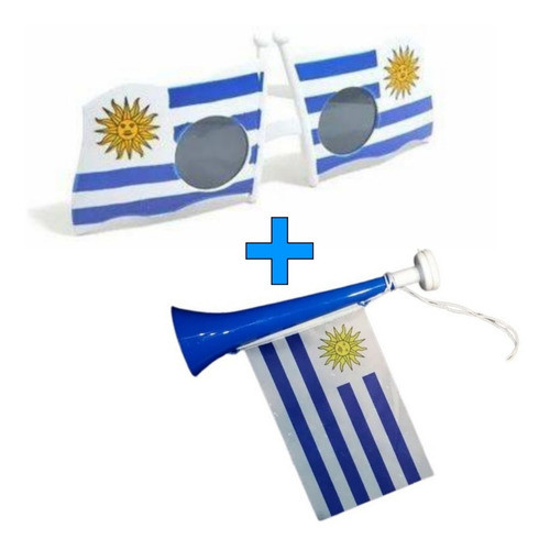 Kit Corneta + Bandera + Lentes De Uruguay Mundial Cotillon 0