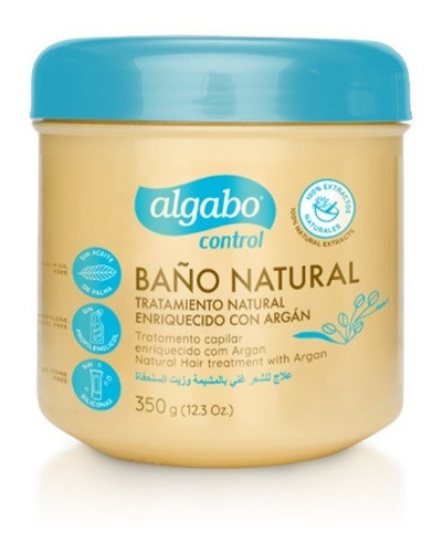 Tratamiento Capilar Natural De Argan Algabo X 350grs Pelo 1