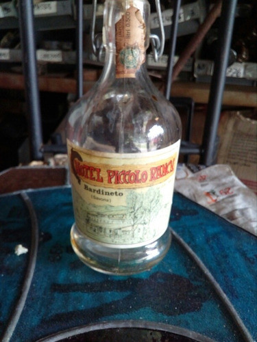 Botella Licor Vidrio C/ Manija Vintage Ideal Deco Coleccion 1